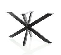 XPOtool Pied de Table Spider Piètement en Acier 71x78x150cm Forme Araignée en Noir Support Surface Travail Pied de meuble Matériel de fixation Pied de meuble