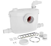 XPOtool Pompe de relevage 4/1 - 400 W - 408 x 162 x 286 mm - 8100 l/h - Refoulement 8,5 m/85 m - Pour Eaux usées chargées WC - Stati