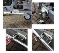 XPOtool Roue jockey Charge lourde appui 540kg Roulette avant Voitures Remorques