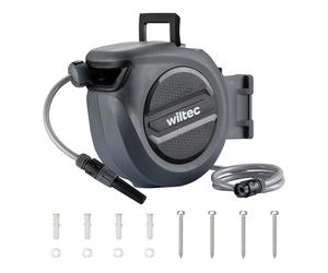XPOtool Schlauchbox mit Aufroll-Automatik 30m Wasserschlauch zur Wandmontage für Gartenbewässerung