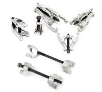 XPOtool Set 7 pièces de Tendeur de ressort 355 mm avec Extracteurs à griffe et de rotule et Compresseur - Montage automobile Mécanic