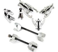XPOtool Set 7 pièces de Tendeur de ressort 370 mm avec Extracteurs à griffe & de rotule et Compresseur - Montage automobile Mécanicien Garagiste
