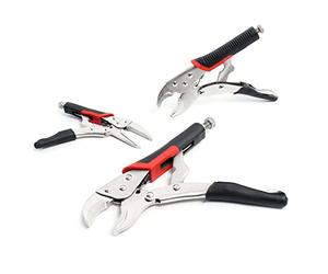 XPOtool Set de 3 Pinces-étau Pince à long bec Pince de sertissage avec Poignée 175/250mm Maintien