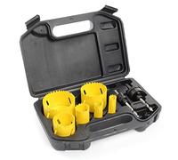 XPOtool Set de 9 pcs. de Scies cloches - en Bimétal Acier rapide HSS - 16-68 mm - Forets pour Bois Métal Plastique Trépan - Tarière Carotte outils Atelier