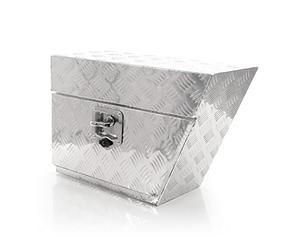 XPOtool Sous-caisse de camion en Aluminium - 60 x 25 x 20 cm - 50 L - Droite - avec Serrure et 2 clés - Boîte de timon de rangement Coffre de camion Caisse à outils Malle de transport