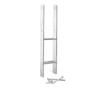 XPOtool Support de Poteau à sceller - largeur 101 mm / 111 mm, profondeur 60, hauteur 600 mm - Ancrage en H en Acier carbone - pour Fixation Perçage Pose Montage Clôtures