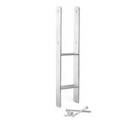 XPOtool Support de Poteau à sceller - largeur 81 mm / 91 mm, profondeur 60, hauteur 600 mm - Ancrage en H en Acier carbone - pour Fixation Perçage Pose Montage Clôtures