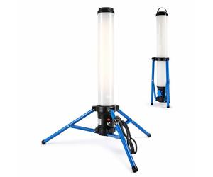XPOtool Tour d’éclairage de chantier LED 100W 360° Spot de 10 000 lumen avec Prise Projecteur Baladeuse Éclairage Obsucurité Dispositif de sécurité Chantier Lampe