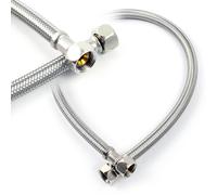 XPOtool Tuyau blindé flexible 1000mm DN8 & 2xÉcrou 3/8" (14,95mm) Acier fin EPDM Sanitaire Chauffage