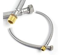 XPOtool Tuyau blindé flexible 1000mm DN8 Filet mâle 3/4" 26,44mm Écrou 3/8" (14,95mm) Acier fin EPDM