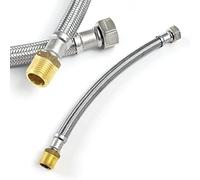 XPOtool Tuyau blindé flexible 500mm DN13 Écrou 3/4" 24,12mm Filet mâle 1/2" 20,95mm Acier fin EPDM