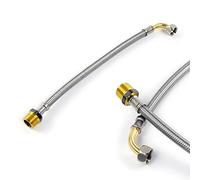 XPOtool Tuyau blindé Flexible 600mm DN8 Raccord coudé 3/8" (14,95mm) Filet mâle 3/8" (16,66mm)