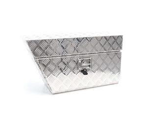 XPOtool Wiltec Sous-caisse de camion en Aluminium - 75 x 25 x 40 cm - 60 L - Gauche - avec Serrure et 2 clés - Boîte de timon de rangement Coffre de camion Caisse à outils Malle de transport