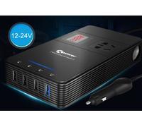 XPower T1C 310W DC 12V à AC 120V / DC 24V à AC 220V Onduleur de voiture multifonction à affichage numérique 4 ports USB 8.0A Adaptateur de chargeur + purificateur d'air à ions négatifs