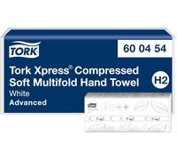 Xpress Compressed Soft Multifold Hand Towels Blanc H2, Advanced, 2-Ply, M-Fold, Large, 6 X 200 Feuilles, 600454