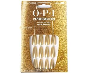 Xpress-On - Break The Gold - Faux Ongles Réutilisables, Effet Gel - Opi Multicolore