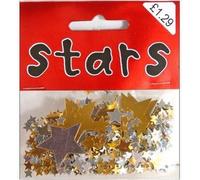 Xpressions4U - Motif étoile - Confettis, métalliques, fête SG28052 (taille unique) (or/argent)