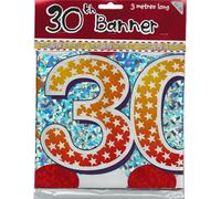 Xpressions4U - Motif étoilé - Drapeau, 30e anniversaire SG28294 (taille unique) (Coloré)