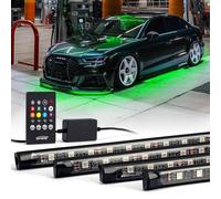 Xprite 21 Couleurs Version Nouvelle 5050 SMD Haute intensité LED Néon Kit soubassement de Voiture 122cm*2 et 91,5cm*2 Son Fonction Actif et Télécommande sans Fil