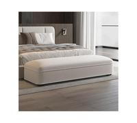 XPSHP25112 Banc de rangement léger de luxe tabouret de chevet simple et moderne pour chambre à coucher, lit, canapé, vestiaire, long banc d'extrémité de lit (blanc cassé)