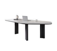 XPSHP25112 Bureau d'étude pour Enfants Bureau d'écriture de Forme irrégulière avec Plateau en Dalle Roche, Table conférence Moderne for Bureau à Domicile Pieds Bois Massif(S)