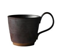 XPSHP25112 Tasse à thé au lait Ensemble tasse à café et soucoupe en céramique Latte Simple thé après-midi bureau eau créative(Noir)