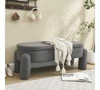 XPSSJMU Banc de rangement élégant et moderne pour chambre à coucher, garde-robe, entrée et salon avec espace de rangement, tissu chenille de qualité supérieure avec cadre en bois massif, banc