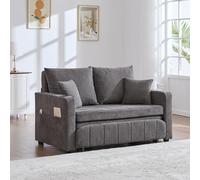 XPSSJMU Canapé Multifonctionnel en Tissu, canapé-lit Convertible, Petit canapé de Salon Deux Fonctions, déhoussable et Lavable, avec Sac de Rangement et Porte-gobelet.