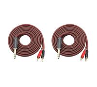 Xptieeck 2X Câble Haut-Parleur 6,35 mm 1/4 TRS vers Fiche Banane, Câble Haut-Parleur 3 PôLes 6,35 mm avec Fiche Banane 4 mm 2 PièCes SéRies de Haut-Parleur HiFi OFC
