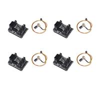 Xptieeck 4X Adaptateur de Ventilateur PWM 3 Broches 4 Broches BoîTier PC RéGulateur de Moyeu de Ventilateur Refroidissement RéGulateur 12V Shunt 8 Voies avec Port d'alimentation 6 Broches