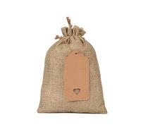 Xptieeck Lot de 25 petits sacs avec étiquettes en papier pour Noël, Nouvel An, cadeaux de fête, remerciements, sacs à cordon de serrage