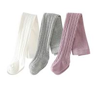 XPXGMT Lot de 3 collants bébé fille en coton riche pour petites filles 2-4 ans