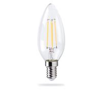 XQ-Lite 10.041.59 Ampoule Bougie LED, Verre, E14, 4 W, Transparent