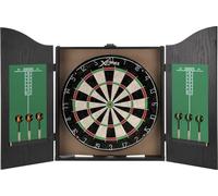 XQ Max Home Centre de fléchettes avec Cible, 2 Jeux de fléchettes Noir