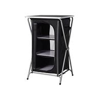 XQ Max Redcliffs Armoire Pliable à Trois étagères - Rangement Portable idéal pour Le Camping et la Cuisine en Plein air, Taille Unique, Gris