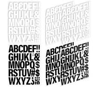 XQEUMC 6 Feuilles de Lettres Thermocollantes de 2 pouces Lettre Autocollantes en vinyle lettres à repasser A-Z Lettres De Transfert de Chaleur pour Vêtements Tissus Textiles T-shirts Jeans, noir blanc