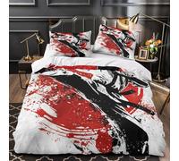 XQGASOEBN Karate Fighter Ensemble De Literie 3D Imprimé Microfibre Résistante 3 Pièces 2xTaies Super Douce mial s Parure de Lit Confortable Entretien Facile for Ado Super King（260x220cm）