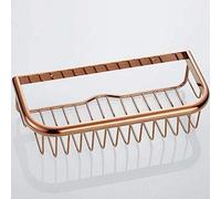 XQHD Etagère De Douche Accessoire Mural, Étagères De Salle De Bain Panier Cuivre Rangement Douche Etagere,Rosegold