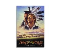 XQHMEP Poster décoratif vintage pour chambre à coucher et salon - Motif danses avec loups - Poster esthétique et élégant - 40 x 60 cm - Sans cadre