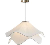 XQIDIANAA Chandelier Moderne De 19,7 Pouces avec Nuance De Tissu Extensible, Pendentif À Hauteur Réglable pour Salle À Manger, Îlot De Cuisine, Salon Et Luminaires De Plafond D'entrée