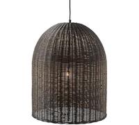 XQIDIANAA Lampes suspendues en rotin marron de 18,9 pouces, île de cuisine, ferme, lampe suspendue en osier, lampe suspendue bohème pour salon, salle à manger, hall