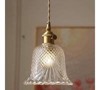 XQIDIANAA Suspensions Vintage pour Îlot De Cuisine, Suspension en Verre Vert, Lustre en Laiton, Luminaires Suspendus De Style Ferme avec Abat-Jour en Verre pour Salle À Manger Ou Chambre.