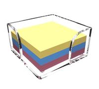 XQIGI transparent Boîte à notes Distributeur de notes adhésives en acrylique Organiseur 9 cm Pour l'école, le bureau (B)
