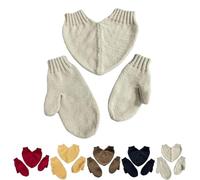 XQILGVF Gants amusants tenant la main - Gants pour couple - Gants d'hiver chauds en tricot - Moufles pour 2 personnes - Cadeau pour votre partenaire (gris, taille unique)