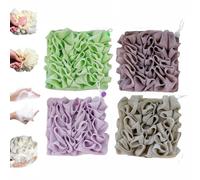 XQILGVF Loofah Doux et Gant de Toilette, éponge de Bain luffa 2 en 1, luffa de Douche avec Cordon de Serrage, éponge de Douche luffa pour Le Nettoyage du Corps (4pcs B)