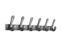 XQJLBZA Porte-Manteau Mural, Aluminium Patere Murale Avec 3-8 Crochets | Modernes Décoratifs Crochets Suspension, Pour Suspendre Manteaux, Chapeaux et Vêtements(Gray,48.5cm/19in)