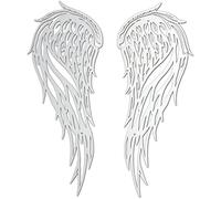 XQKXHZ Ailes d'ange Decoration,Décoration Murale en Métal, Art Mural De Sculpture De L'ailes d'ange pour Chambre Salon Bureau Et Jardin Deco Murale Metal Noire,Blanc,L