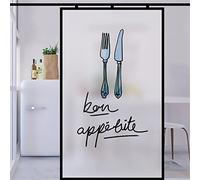 XQKXHZ Film De Confidentialité pour Fenêtre Film Electrostatique Vitre Non- Adhésif Film Vitre Anti Chaleur Reutilisable Dépoli Film Opaque Vitrage pour Cuisine Salle À Manger Café,3,50x100cm