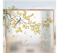 XQKXHZ Film Opaque Vitrage avec Motif de Fleurs Vintage Film Electrostatique Vitre Réutilisable Film Statique Fenetre Vinyle 3D Décoratif Film Fenêtre pour Salle de Bain Chambre Cuisine,F,80x120cm