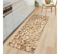 XQKXHZ Tapis de Cuisine Antidérapant, Tapis Cuisine Long à Motifs en Rattan, Tapis Entree Interieur Absorbant, Tapis de Passage Lavable en Machine pour Devant Evier,B,40x100cm/16 x39